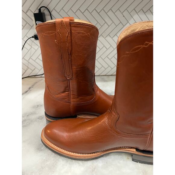 Lucchese Men’s Cognac Cowhide Ranch Hand Roper Boots 2031 Size 11.5D Mexico - Picture 16 of 16